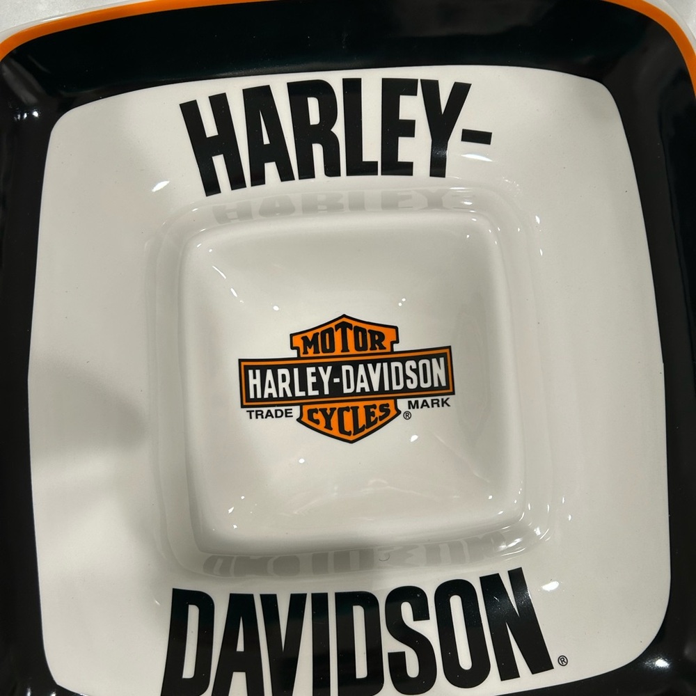 Harley-Davidson White Ceramic Tray